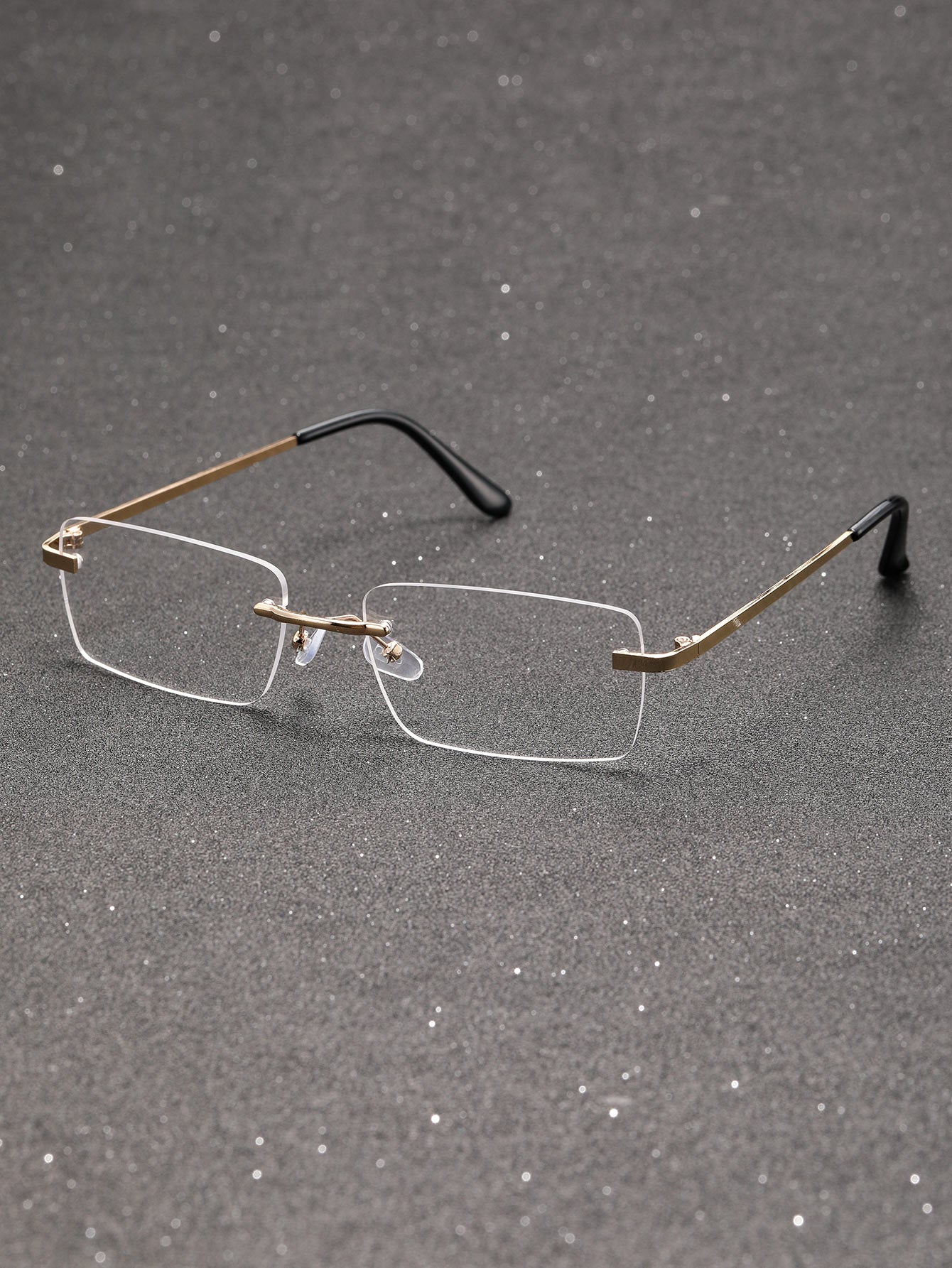 JP’s Two-Tone Metal Rimless Glasses