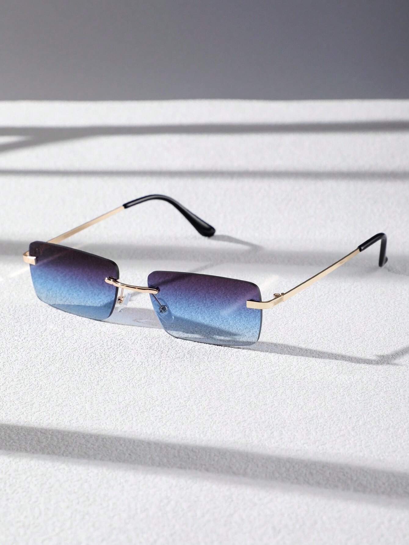 JP’s Two-Tone Metal Rimless Glasses