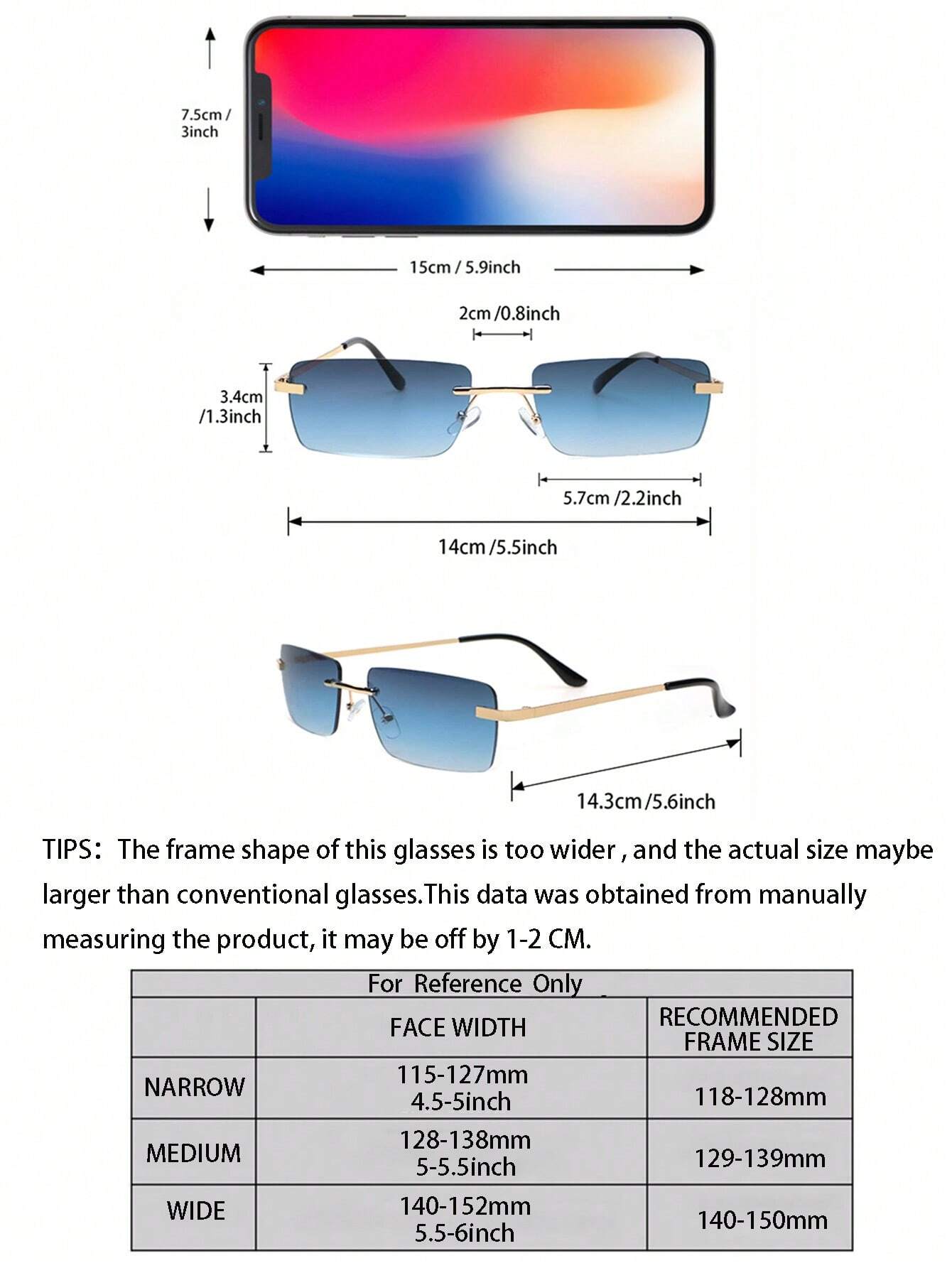 JP’s Two-Tone Metal Rimless Glasses