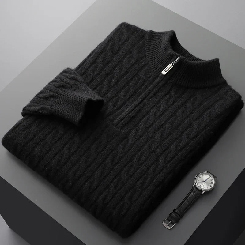 JP’s 100% Cashmere Quarter-Zip Sweater