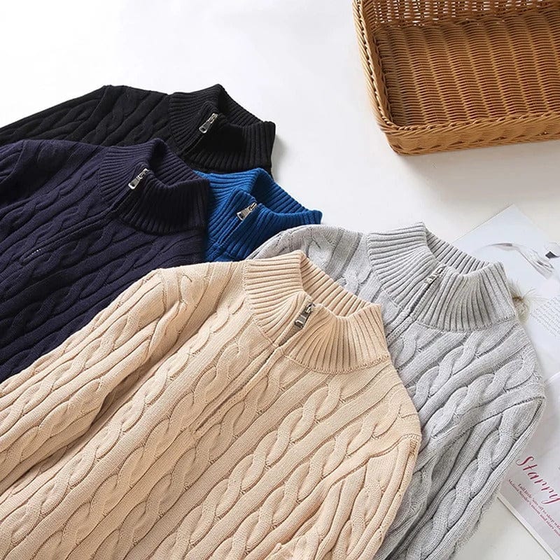 JP's Half-zip Cable-knit sweater