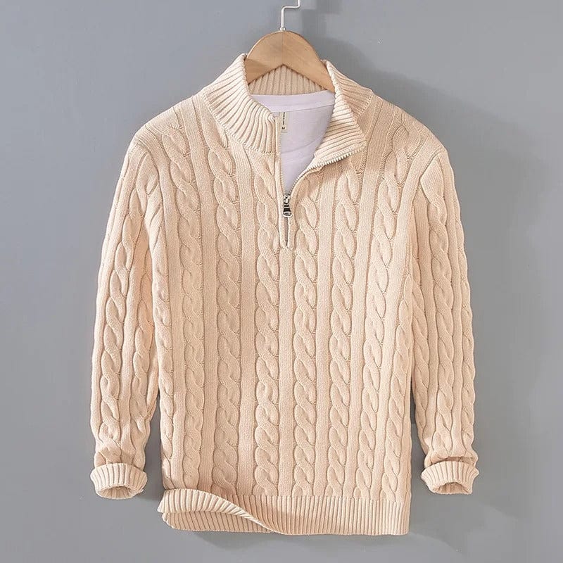 JP's Half-zip Cable-knit sweater